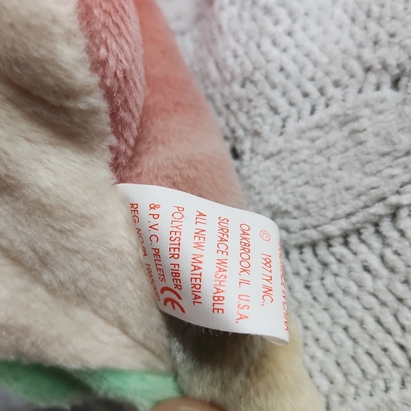 🕸Vintage Ty Beanie Baby Original "Iggy" The Iguana 1997 P.V.C Pellets - Picture 7 of 12